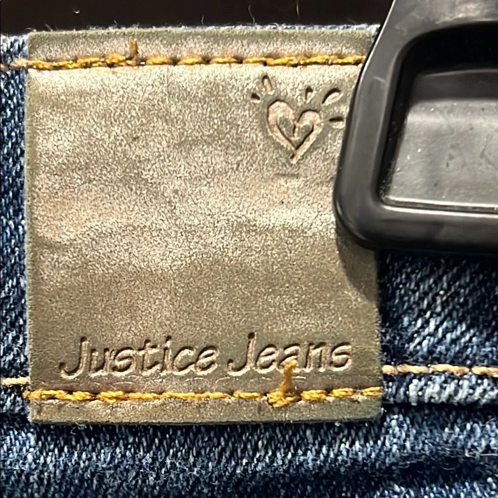 Justice Blue Straight Leg Jeans with Classic Style